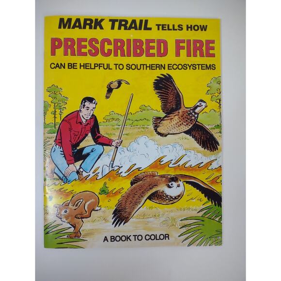 Vtg Smoky Bear Coloring Book Forest Service Mark Trail Prescribed Fire Safety - Picture 1 of 4